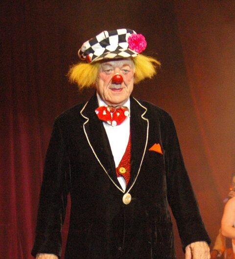 Oleg Popov mit dem Russischen Staatszirkus in Worms, Deutschland, 2009.