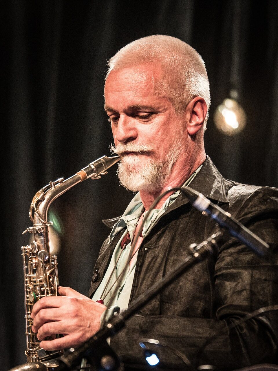 Wolfgang Puschnig mit Altsaxophon beim Moers Festival 2015 in Moers, Deutschland.
